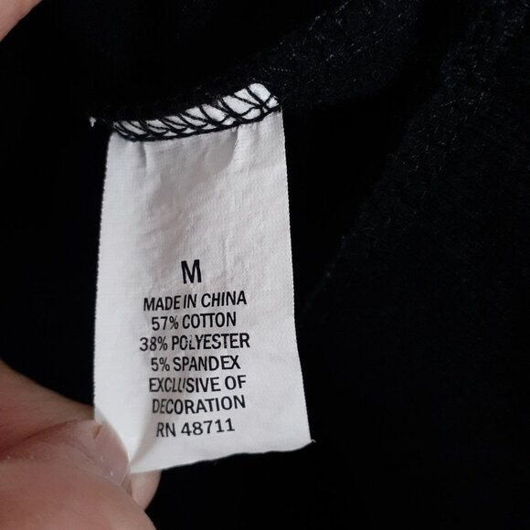 MTA Sport Womens Sweatshirt M Cowl Neck Black 171A - Picture 6 of 6